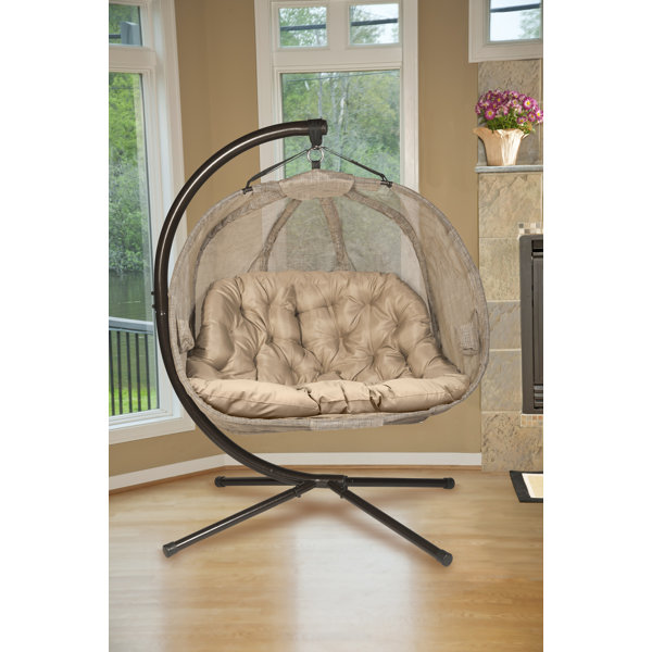 Furkan pumpkin double swing chair with stand new arrivals